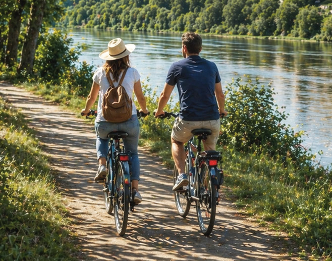 Loire à vélo, balade le long du fleuve